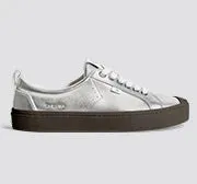 OCA Low Teak Silver Metallic Leather Sneaker sold by Cariuma product image thumbnail 3