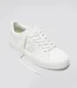 SALVAS Pebbled Leather White Ice Logo sold by Cariuma