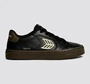 SALVAS Leather Teak Black Ivory Logo sold by Cariuma product image thumbnail 3