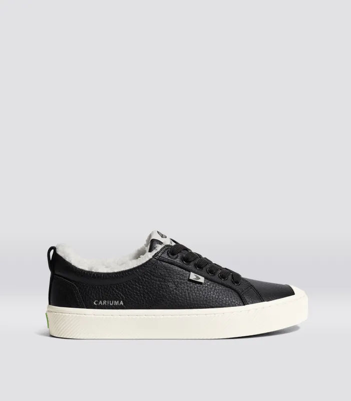 OCA Therma Low Black Premium Leather Sneaker sold by Cariuma
