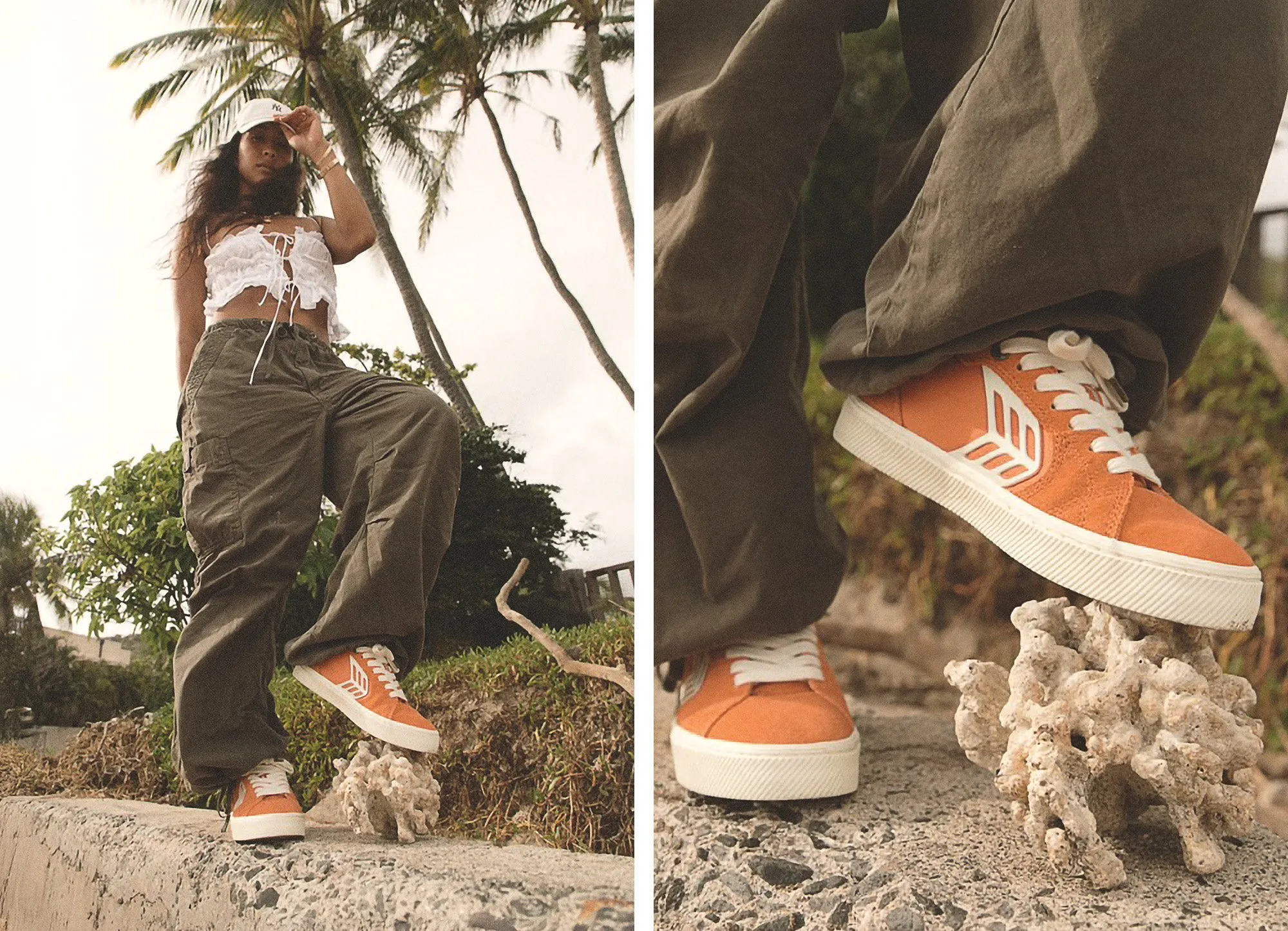 CATIBA PRO 2.0 Suede and Cordura Mirage Blue Ivory Logo Rose sold by Cariuma product image thumbnail 4