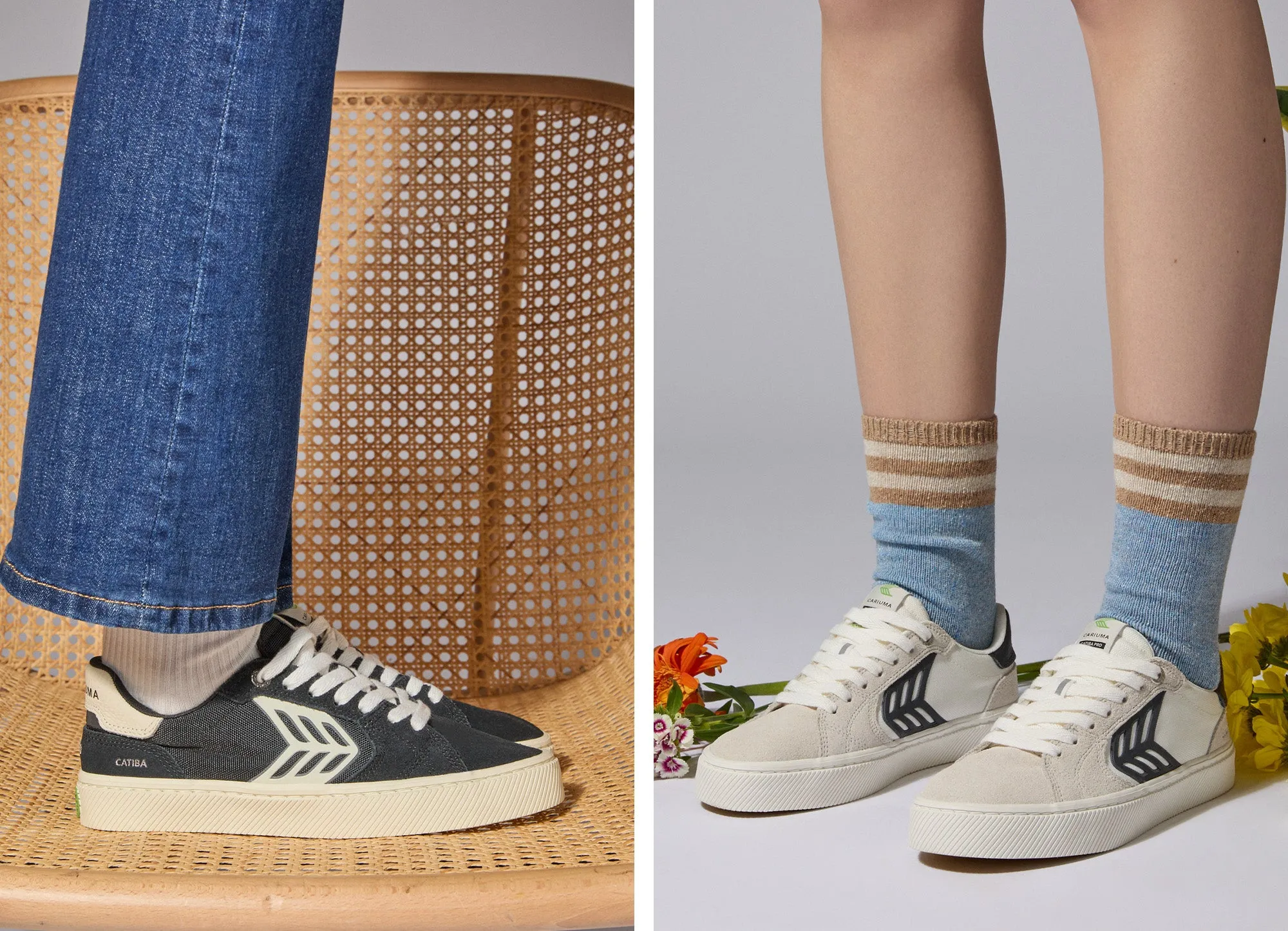 CATIBA PRO 2.0 Suede and Cordura Mirage Blue Ivory Logo Rose sold by Cariuma product image thumbnail 3