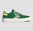 CATIBA PRO 2.0 Forest Green Suede and Cordura Ivory Logo Lemonade Sneaker sold by Cariuma