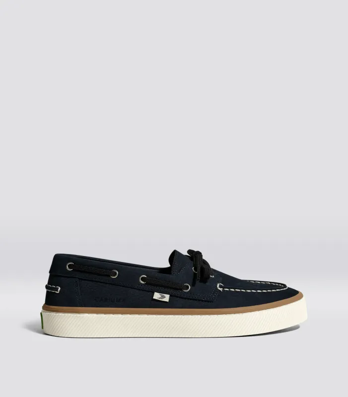 Mare Boat Shoe Navy Nubuck made by Cariuma