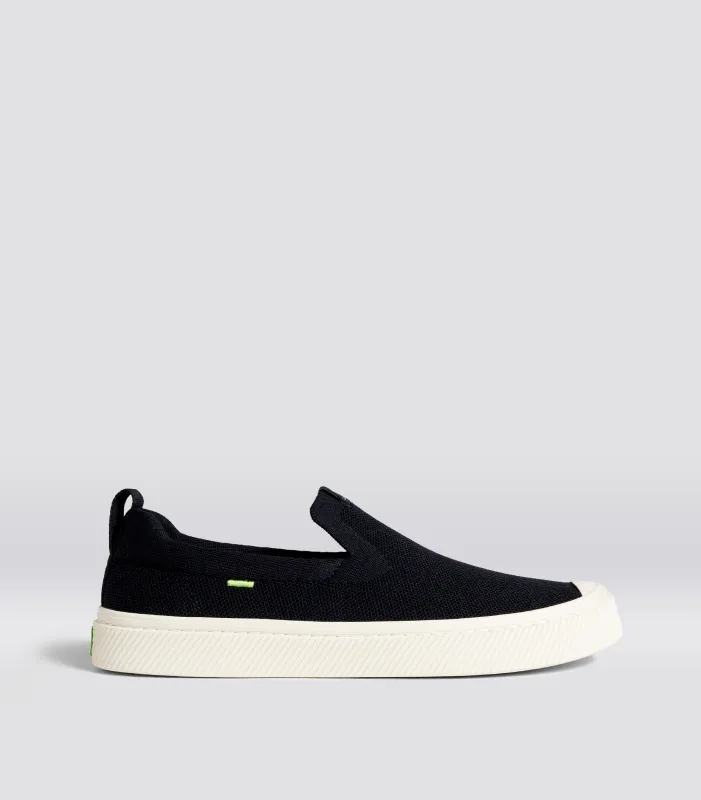 IBI SLIP-ON Black Knit Sneaker sold by Cariuma
