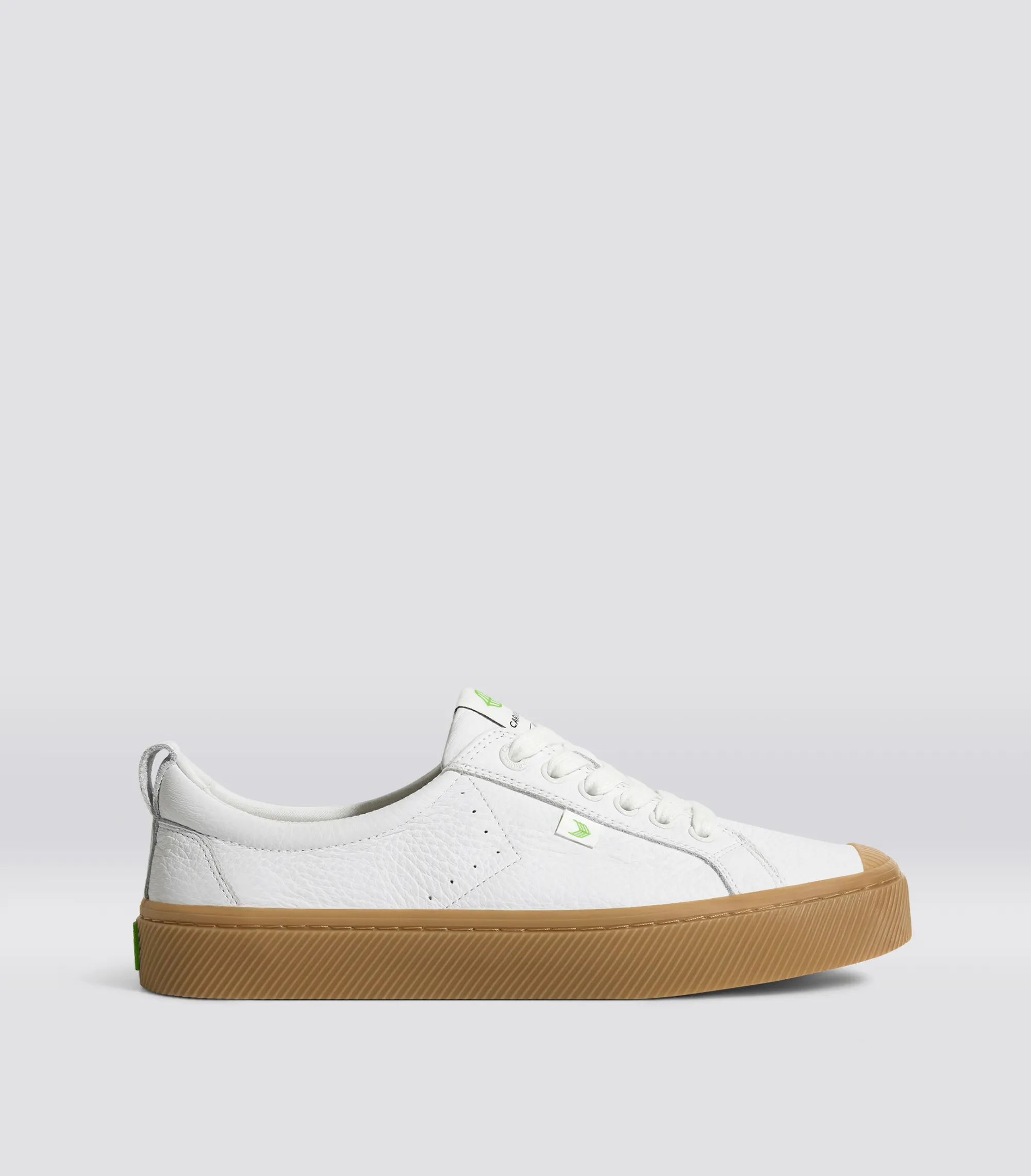 OCA Pebbled Leather Gum White sold by Cariuma
