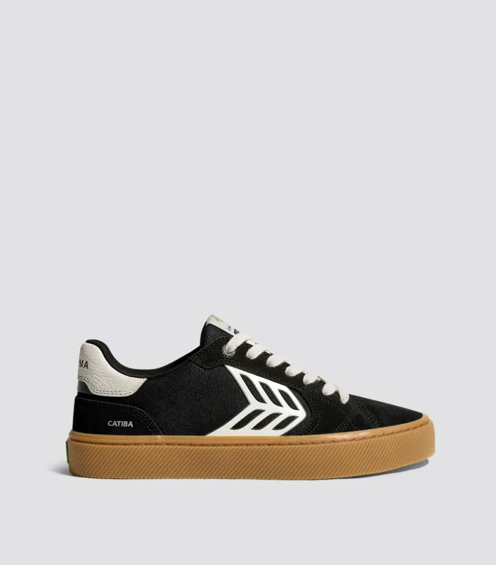 CATIBA PRO 2.0 Gum Black Suede and Cordura Ivory Logo Sneaker sold by Cariuma