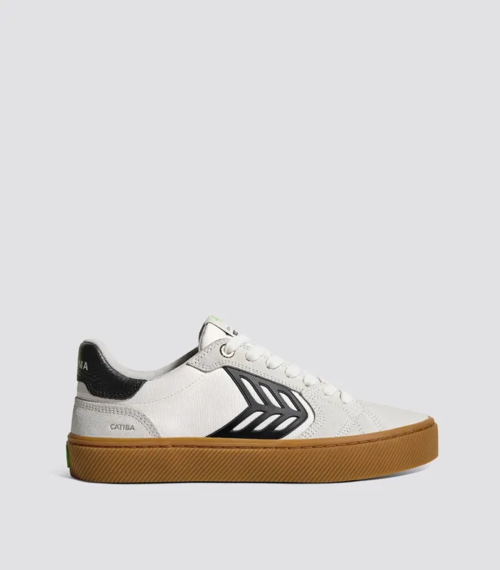 CATIBA PRO 2.0 Gum Smoke White Suede Off-White Cordura Black Logo Sneaker sold by Cariuma