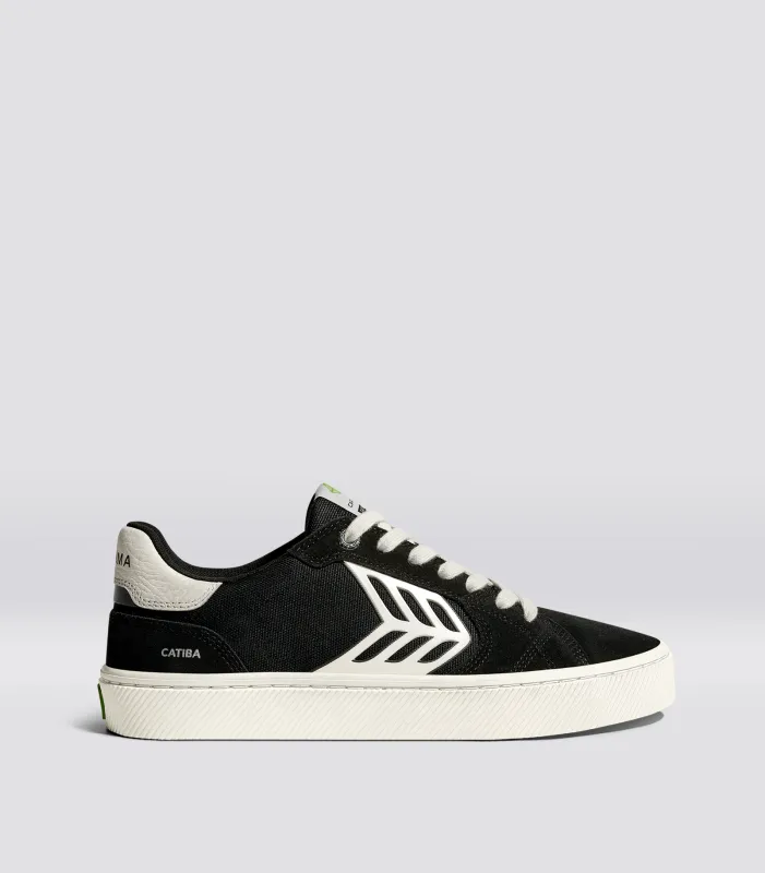 CATIBA PRO 2.0 Black Suede and Cordura Ivory Logo Sneaker sold by Cariuma