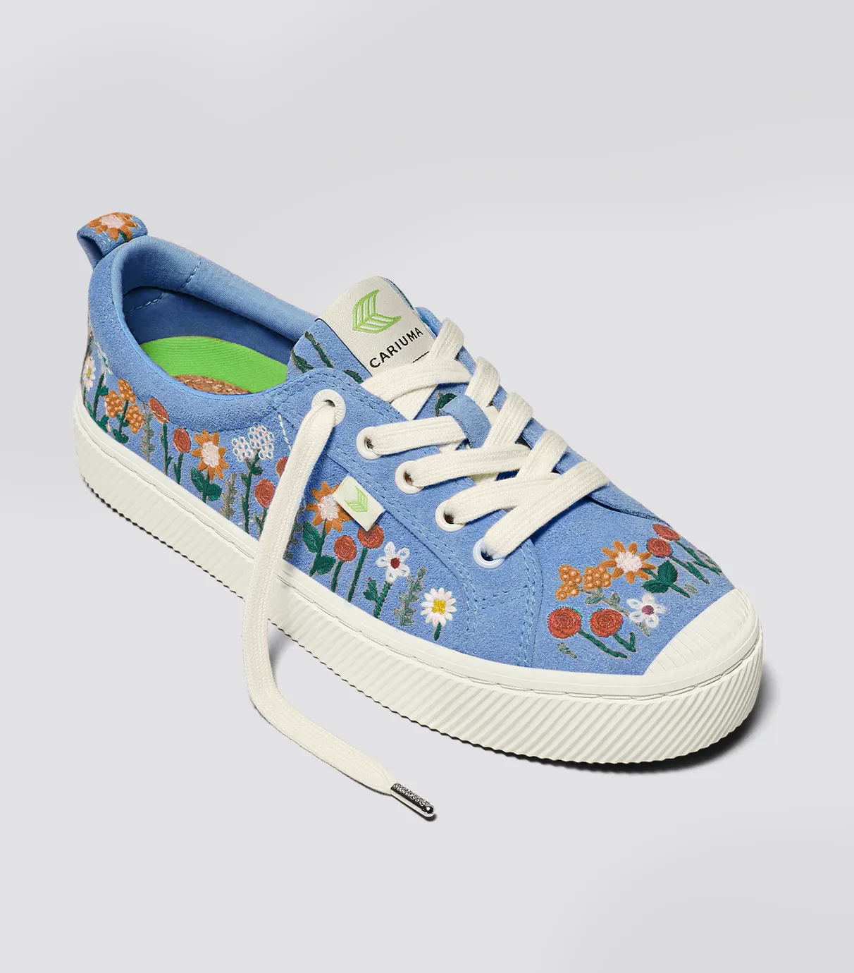 OCA Suede Blue Bloom Embroidery Flowers sold by Cariuma product image thumbnail 2