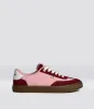 TOCA Nylon Teak Bright Rose Suede Cabernet Red sold by Cariuma