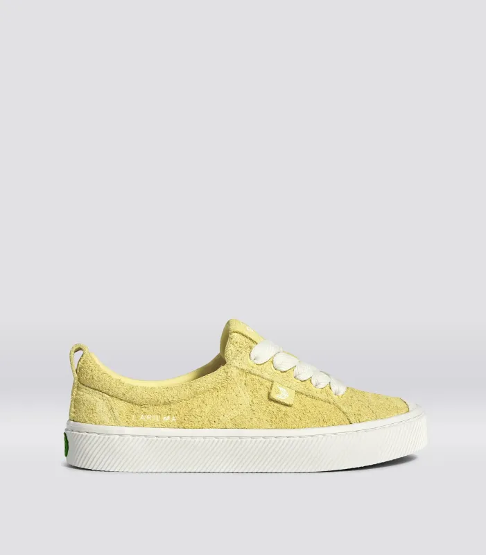 OCA Hairy Suede Lemonade Yellow sold by Cariuma