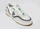 UBA PRO Smoke White Suede Off-White Mesh Black Logo Green Sneaker sold by Cariuma