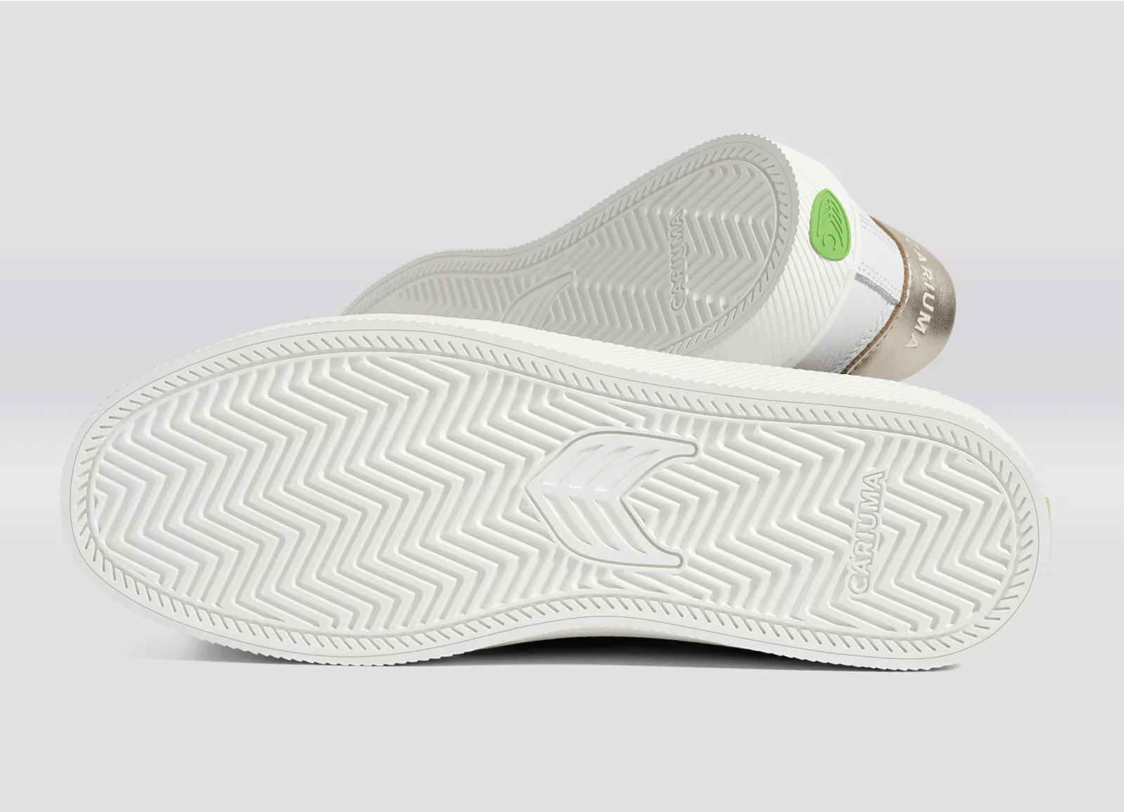 SALVAS Pebbled Leather White Ice Logo Metallic Gold sold by Cariuma product image thumbnail 5