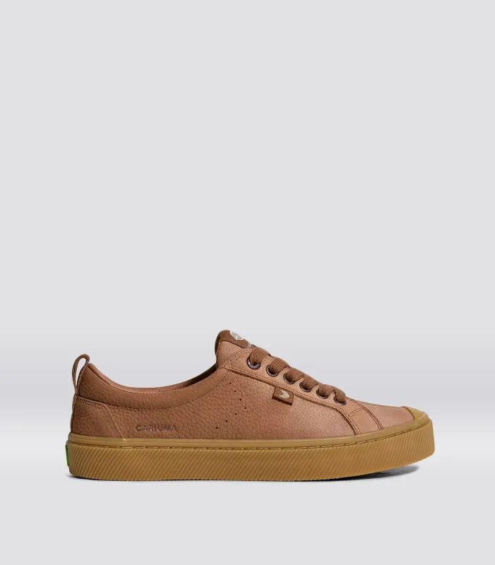 OCA Pebbled Leather Gum Sienna Brown sold by Cariuma