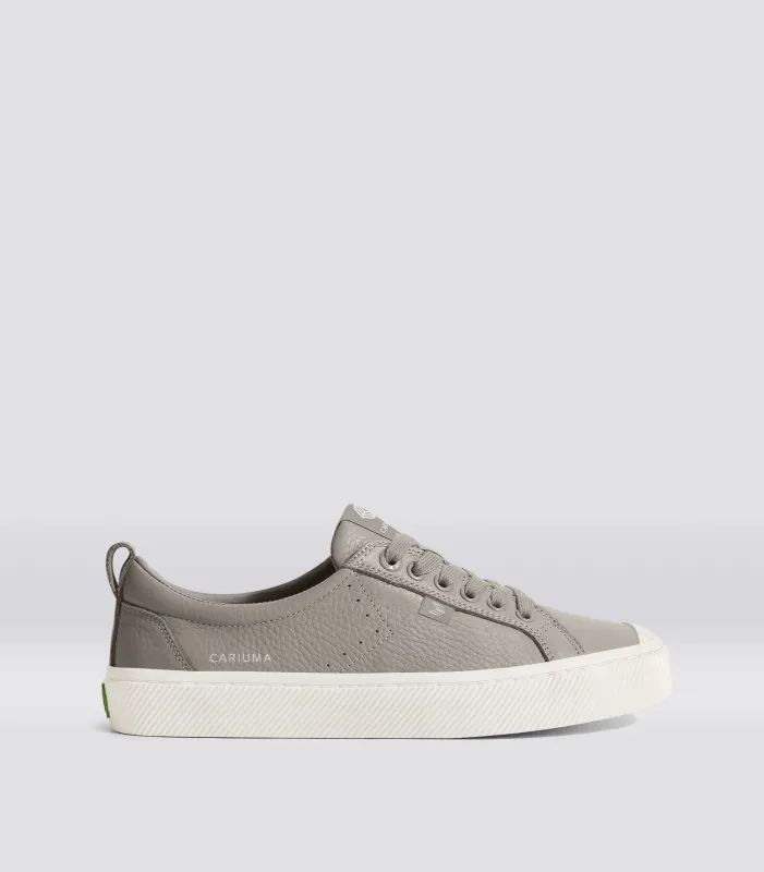 OCA Low Grey Premium Leather Sneaker sold by Cariuma
