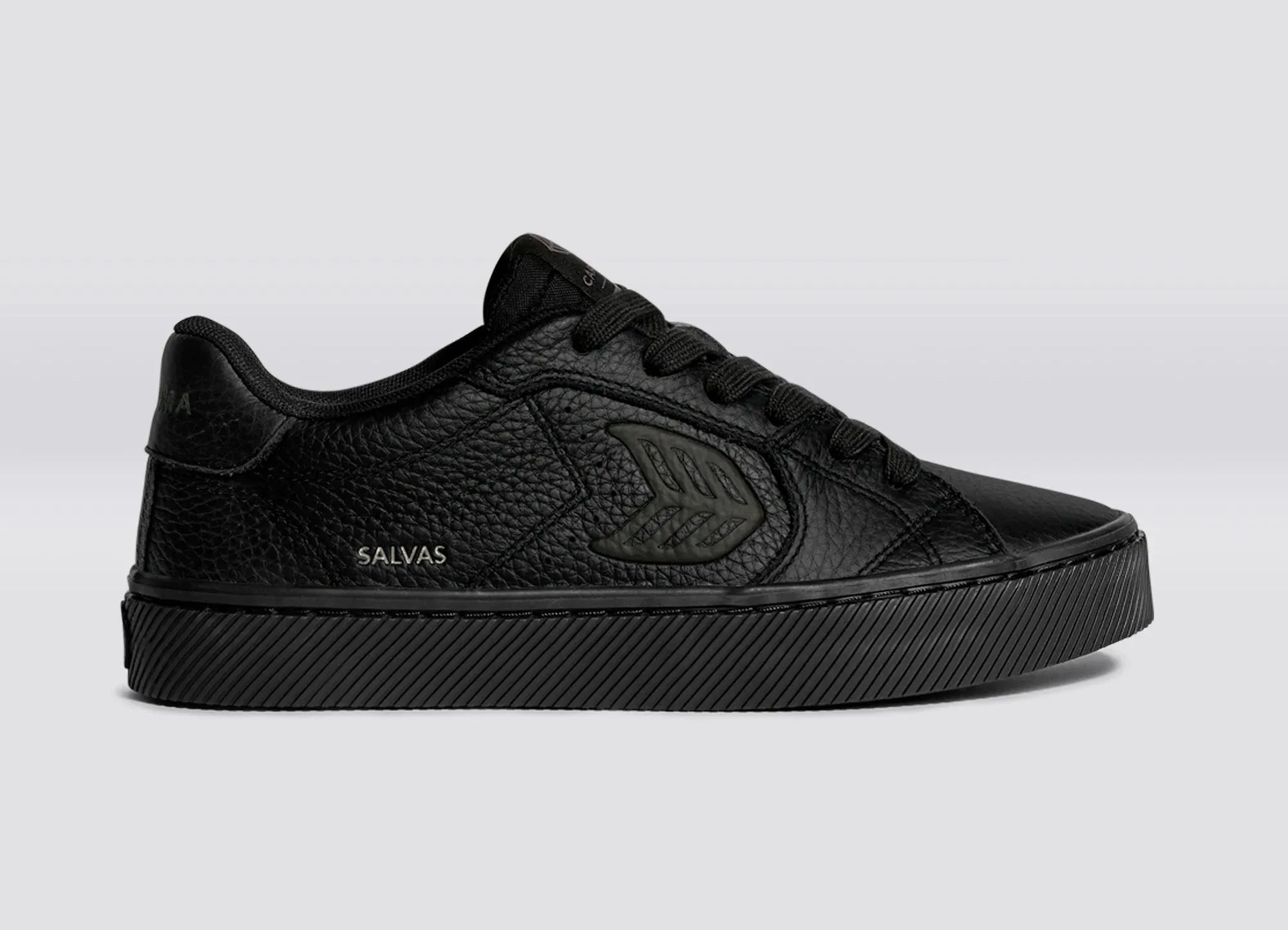 SALVAS Pebbled Leather All Black sold by Cariuma product image thumbnail 2