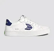 SALVAS Leather White Bright Navy Logo sold by Cariuma product image thumbnail 3
