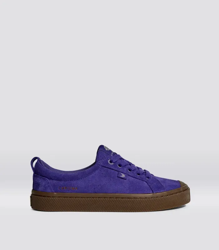 OCA Low Gum Purple Suede Sneaker sold by Cariuma
