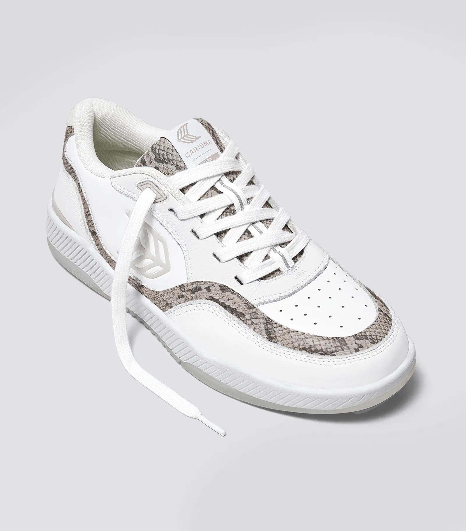 UBA Leather White Silver Cloud Logo Snake Skin Print sold by Cariuma product image thumbnail 2