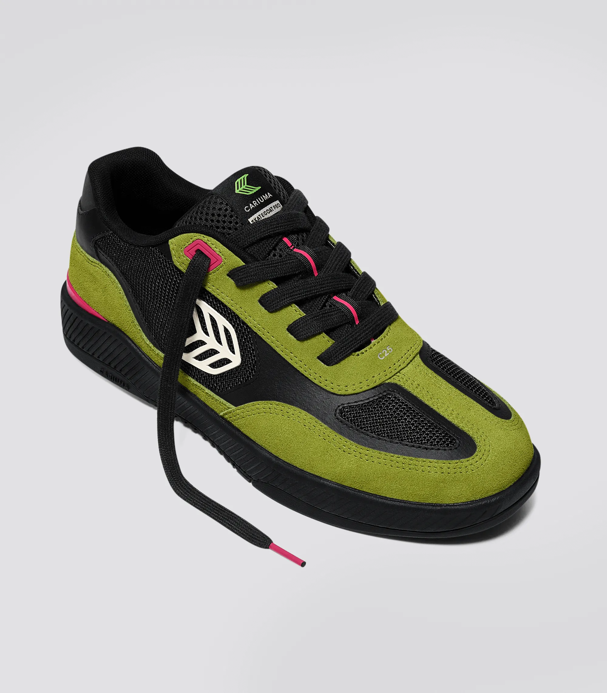 Skategoat C25 PRO Suede Lime Green Mesh Black Ivory Logo Pink sold by Cariuma product image thumbnail 2