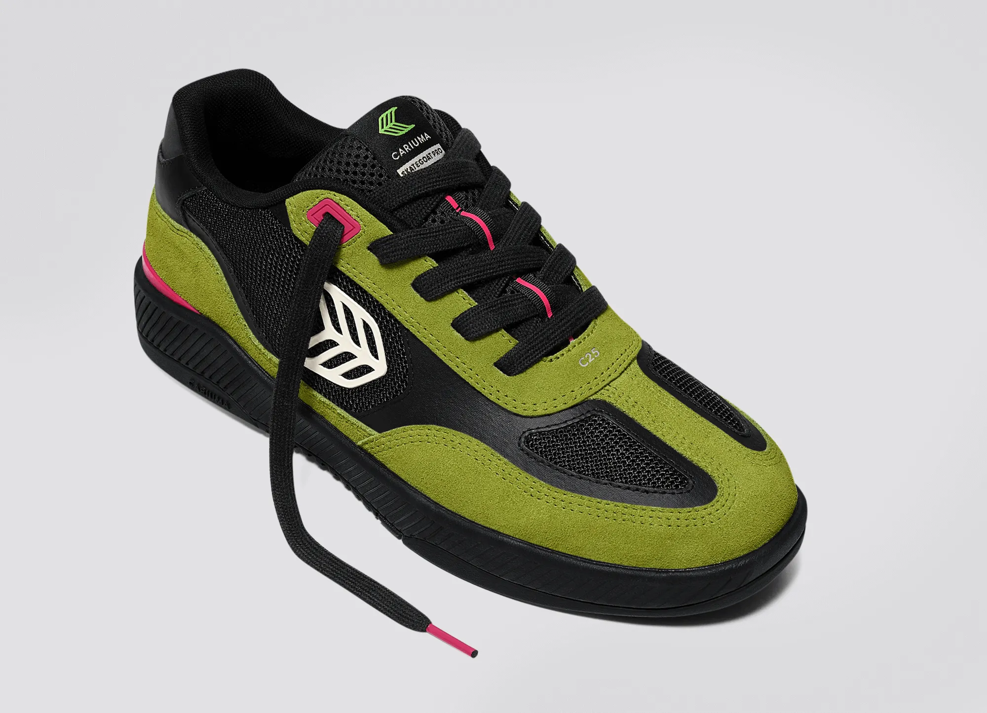 Skategoat C25 PRO Suede Lime Green Mesh Black Ivory Logo Pink sold by Cariuma product image thumbnail 4