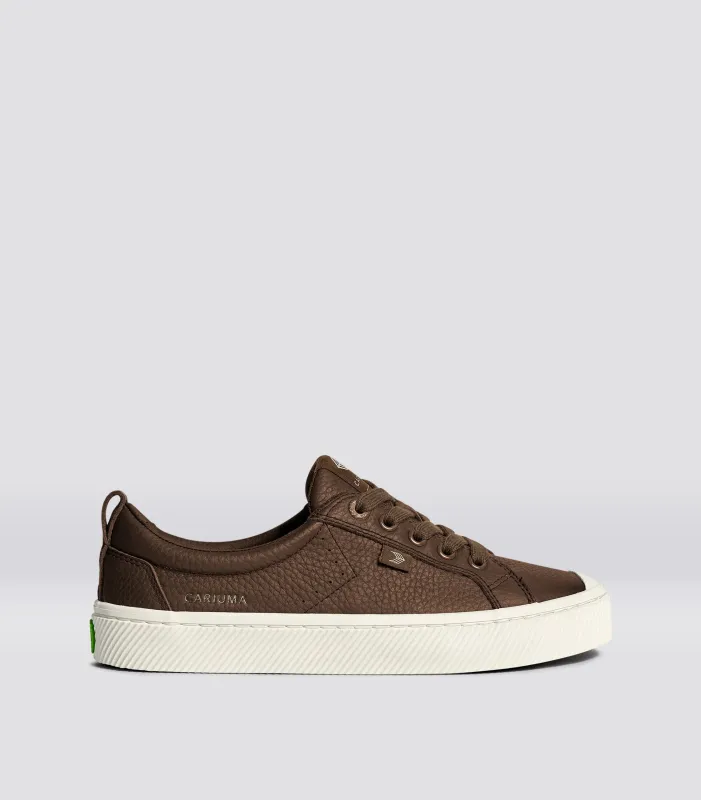 OCA Pebbled Leather Coffee Brown sold by Cariuma