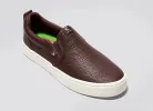 SLIP-ON Pebbled Leather Brown sold by Cariuma