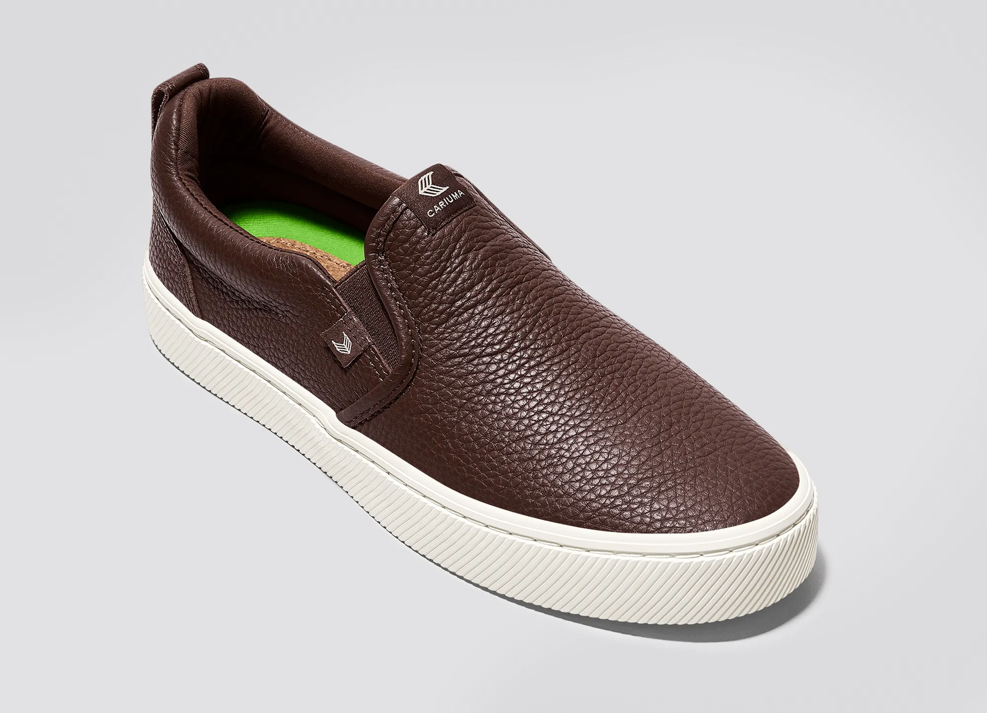 SLIP-ON Pebbled Leather Brown sold by Cariuma product image thumbnail 4
