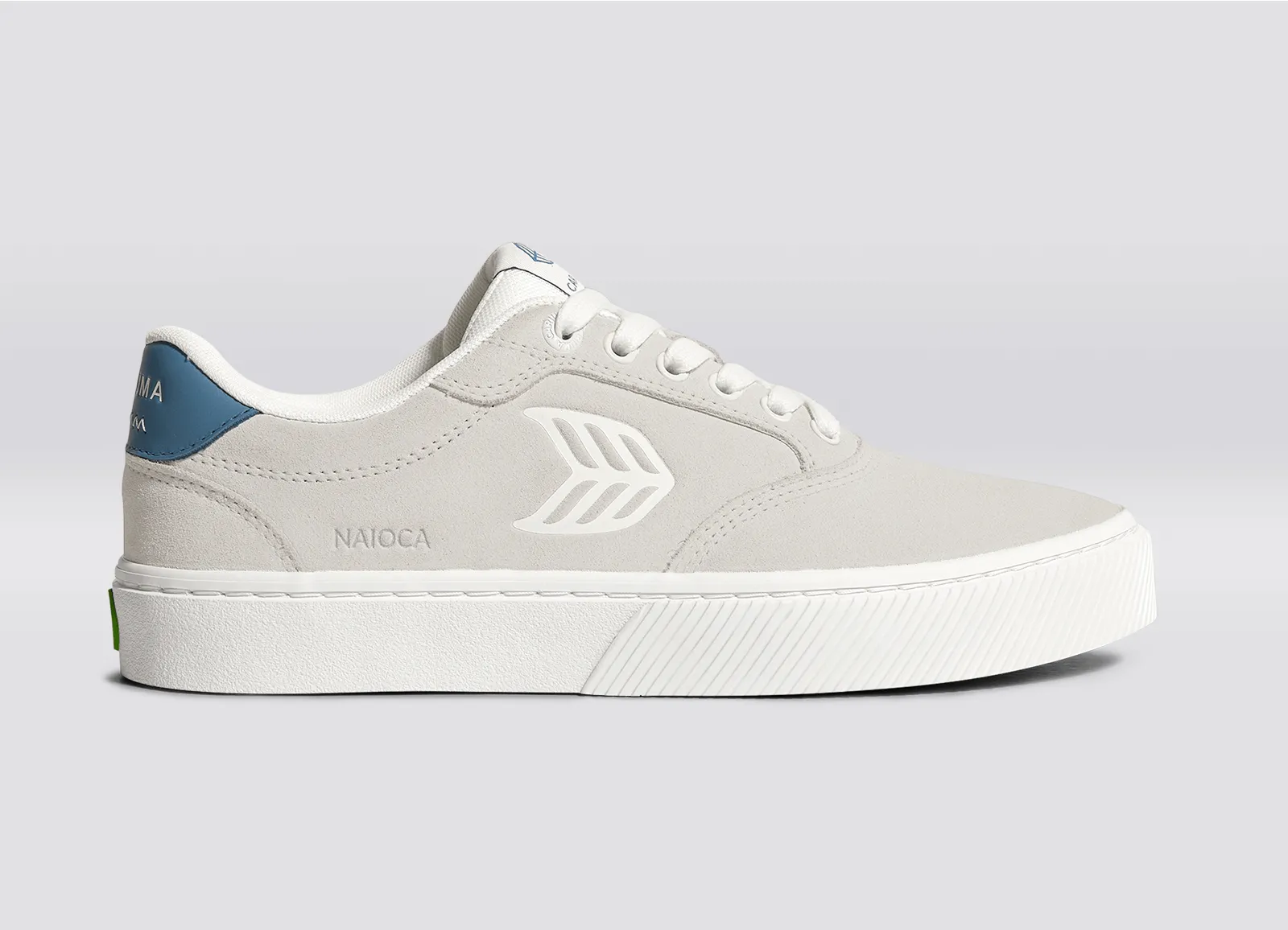 NAIOCA Smoke White Suede Off-White Logo Washed Blue Sneaker sold by Cariuma product image thumbnail 3