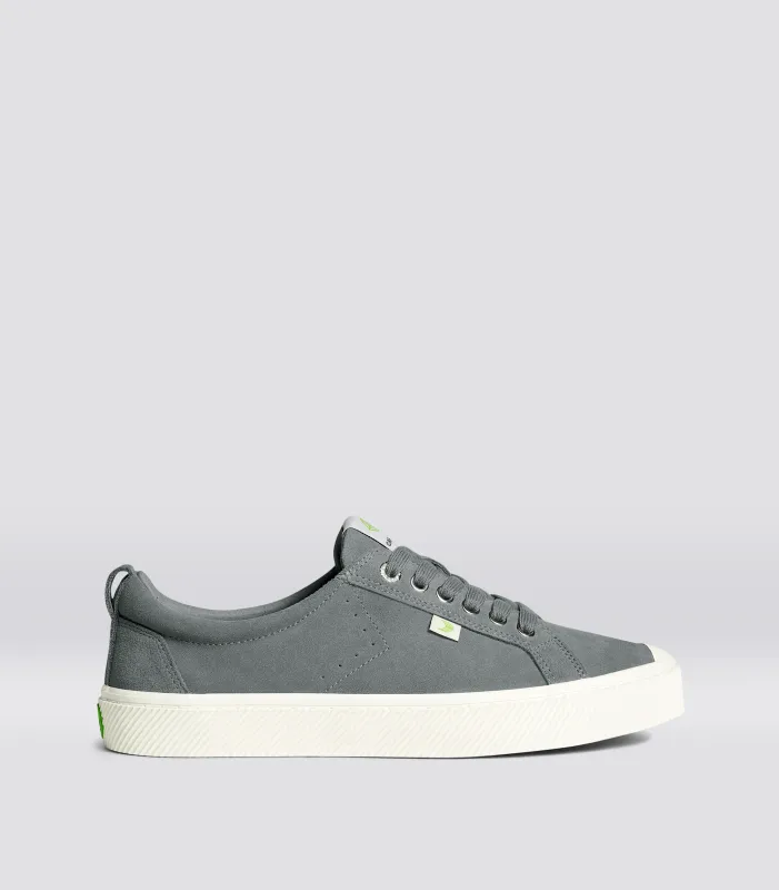 OCA Low Charcoal Grey Suede Sneaker sold by Cariuma