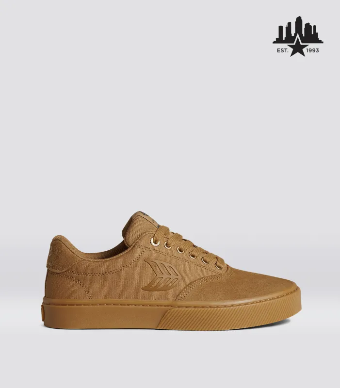 Skatepark of Tampa NAIOCA PRO Gum Camel Suede and Canvas Camel Logo Sneaker made by Cariuma