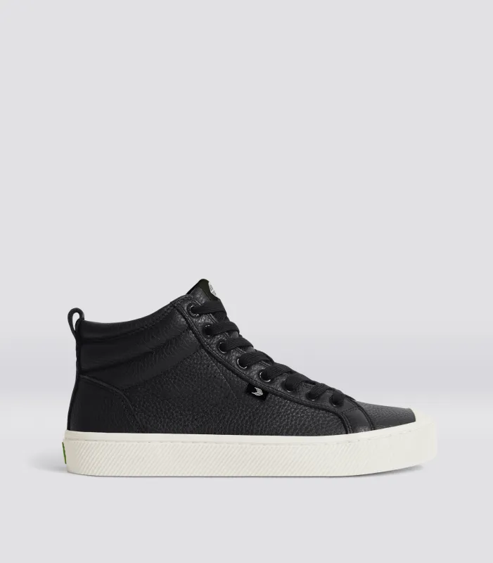 OCA High Black Premium Leather Sneaker sold by Cariuma