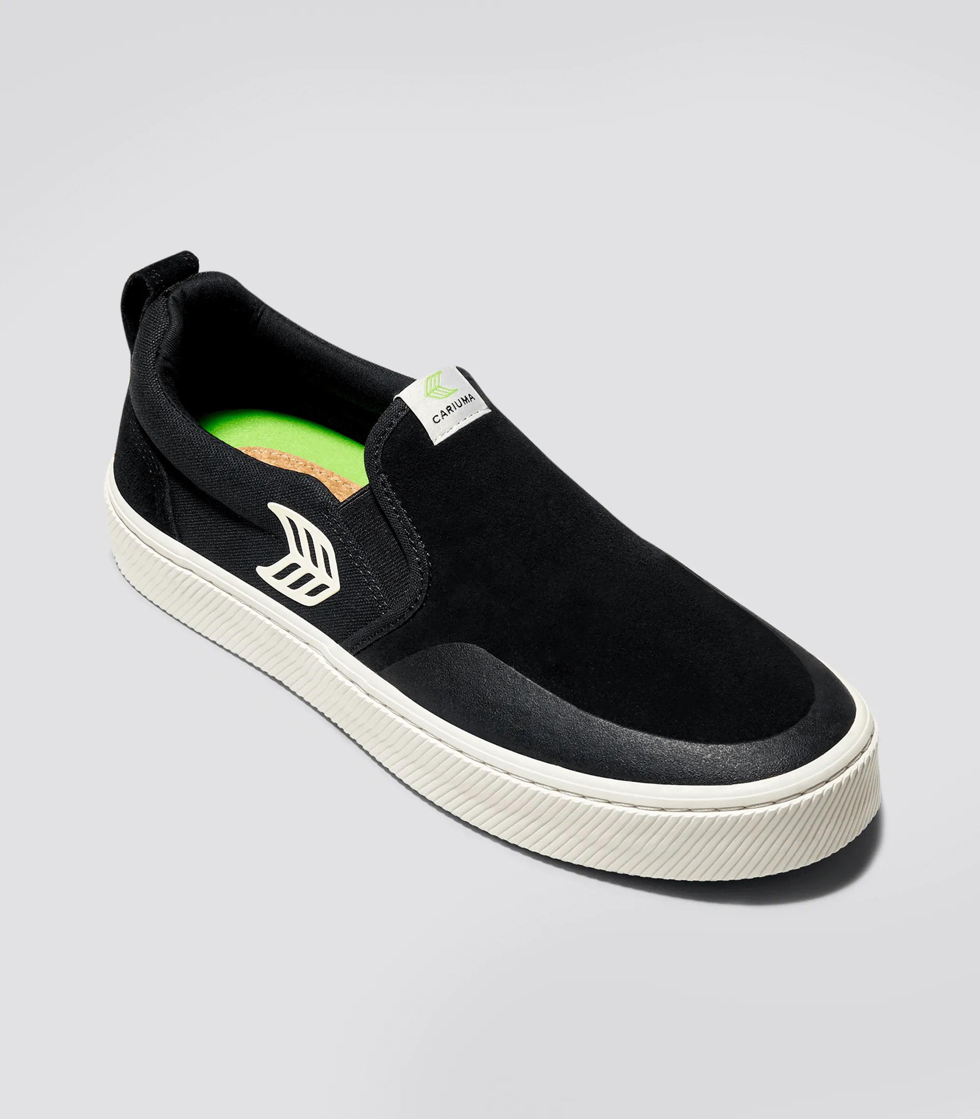SLIP-ON PRO Suede and Canvas Black Ivory Logo sold by Cariuma product image thumbnail 2