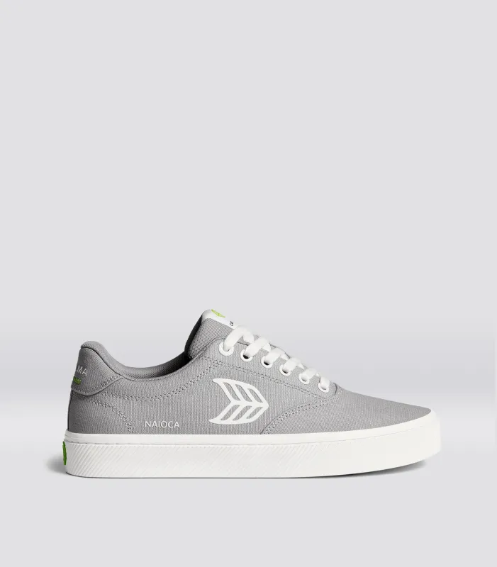 NAIOCA Canvas Light Grey Off-White Logo sold by Cariuma