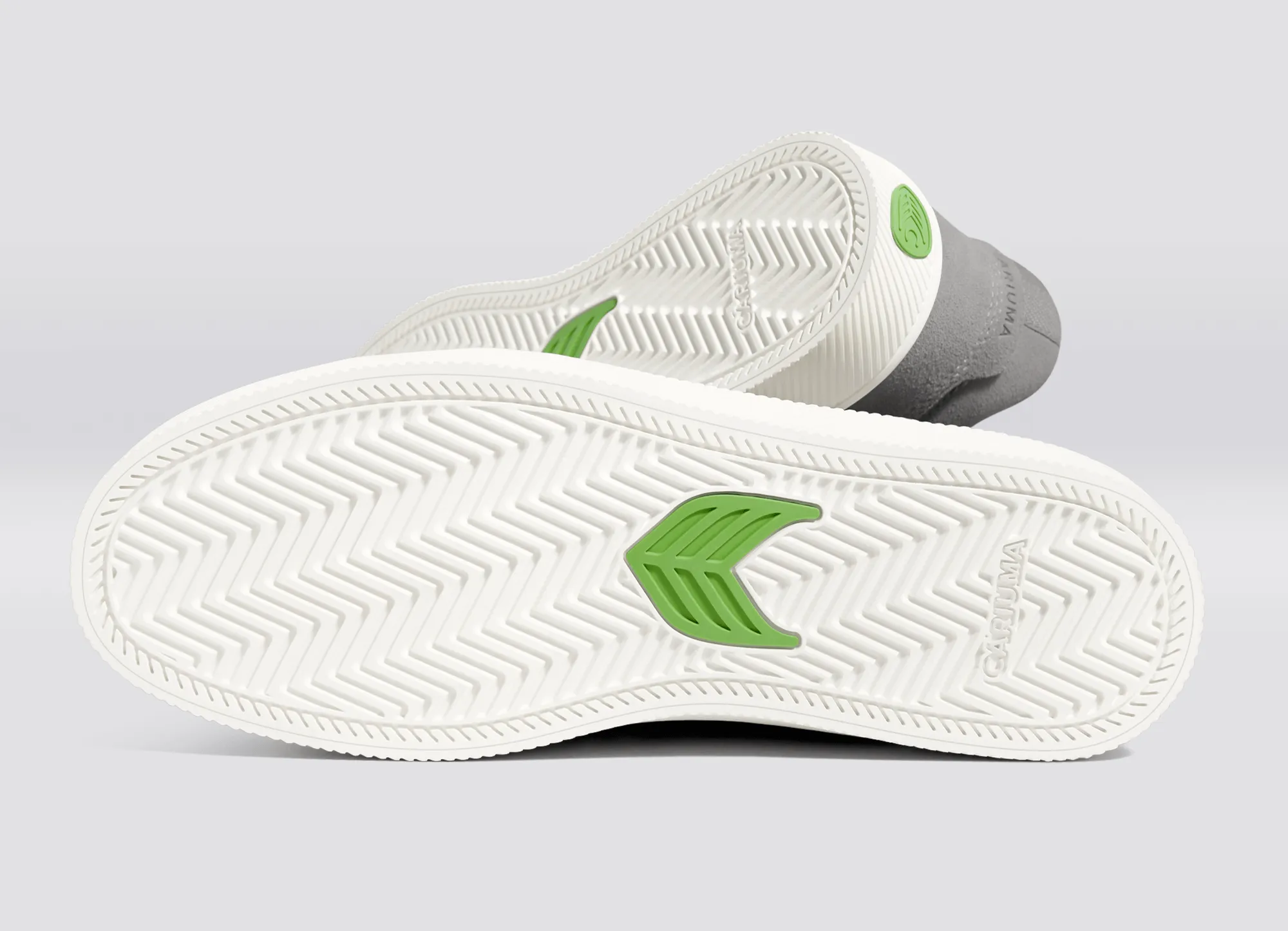 VALLELY Light Grey Suede Charcoal Grey Logo Sneaker sold by Cariuma product image thumbnail 5