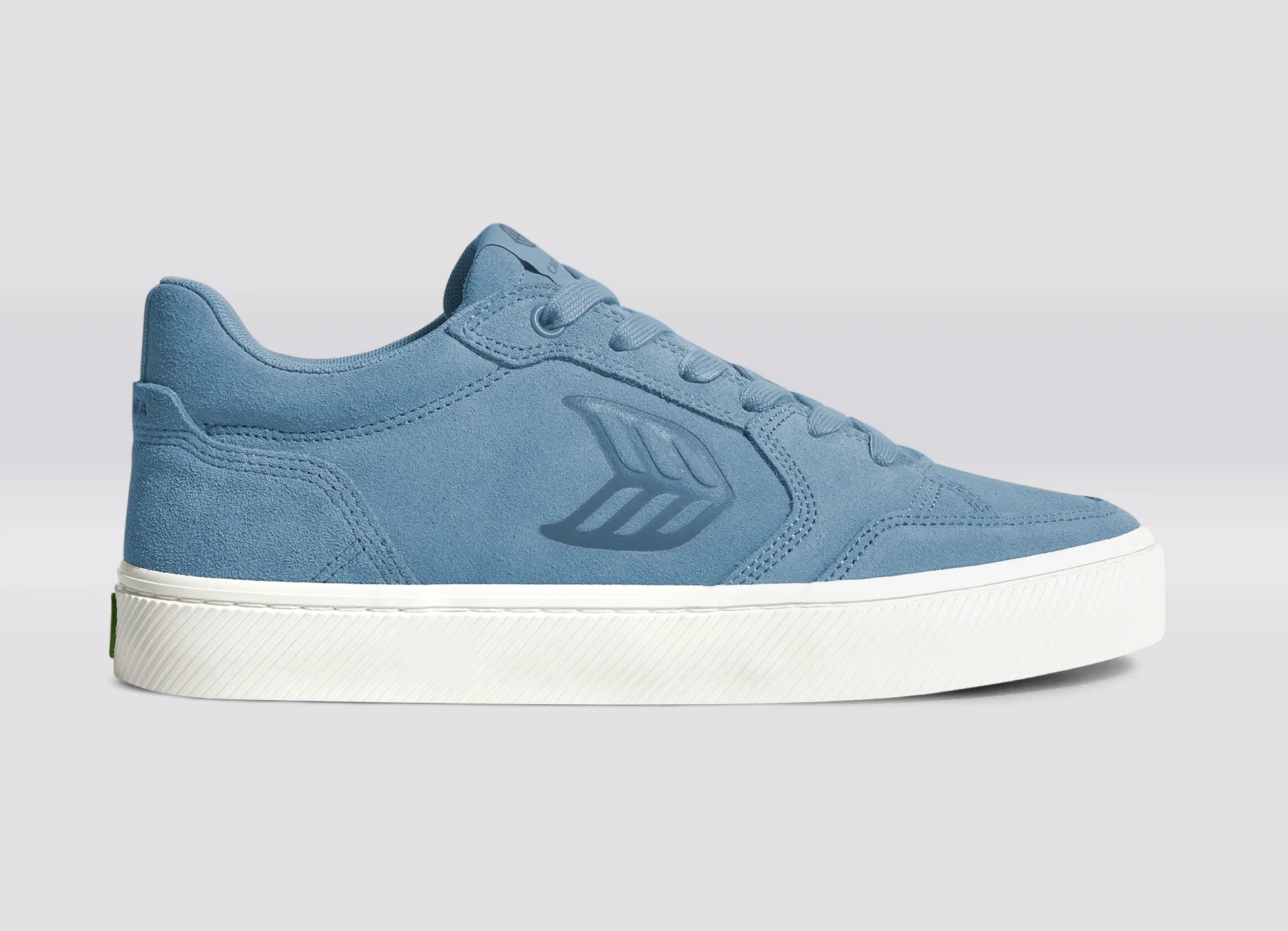 VALLELY Argentina Blue Suede Washed Blue Logo Sneaker sold by Cariuma product image thumbnail 3