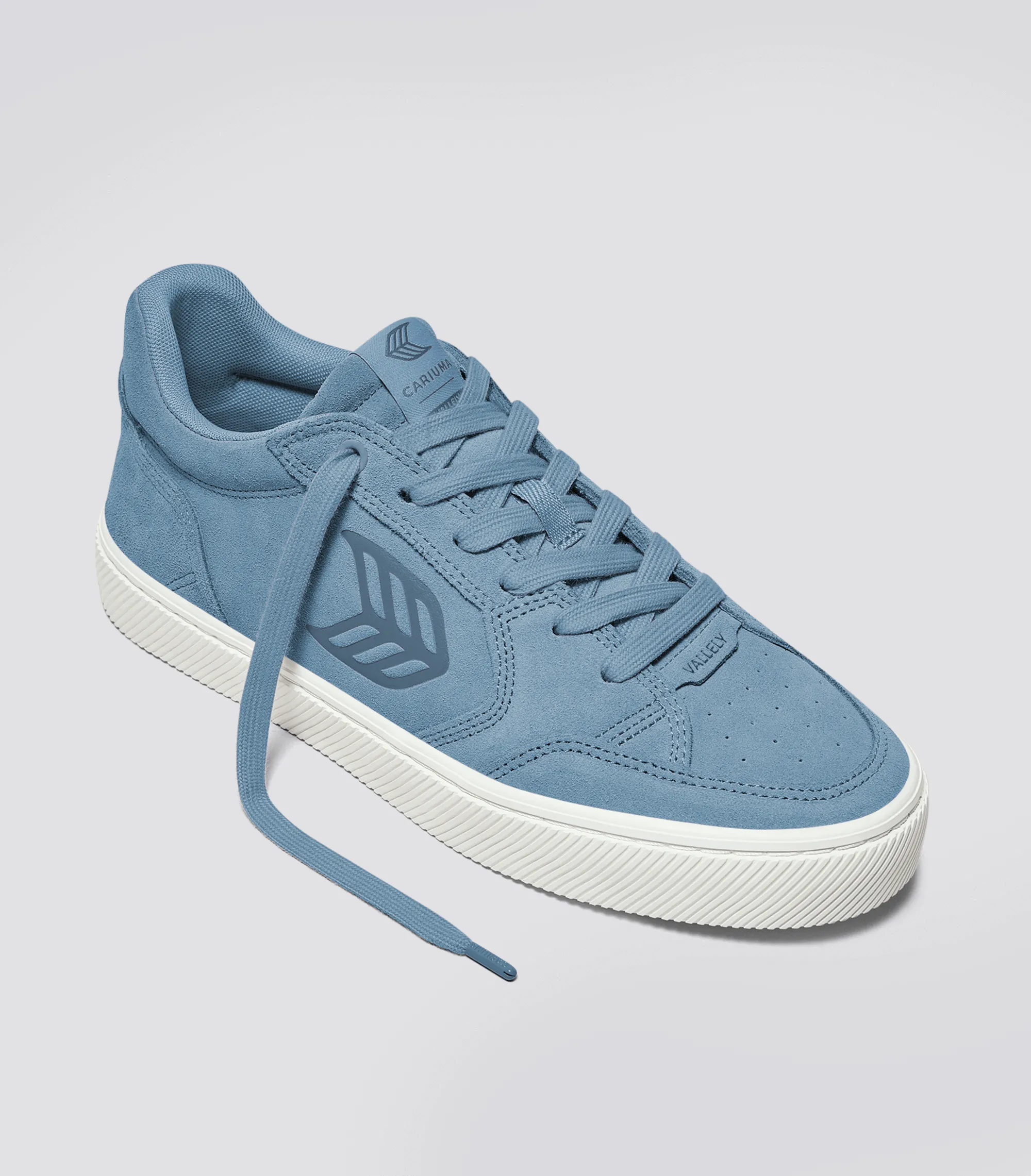 VALLELY Argentina Blue Suede Washed Blue Logo Sneaker sold by Cariuma product image thumbnail 2