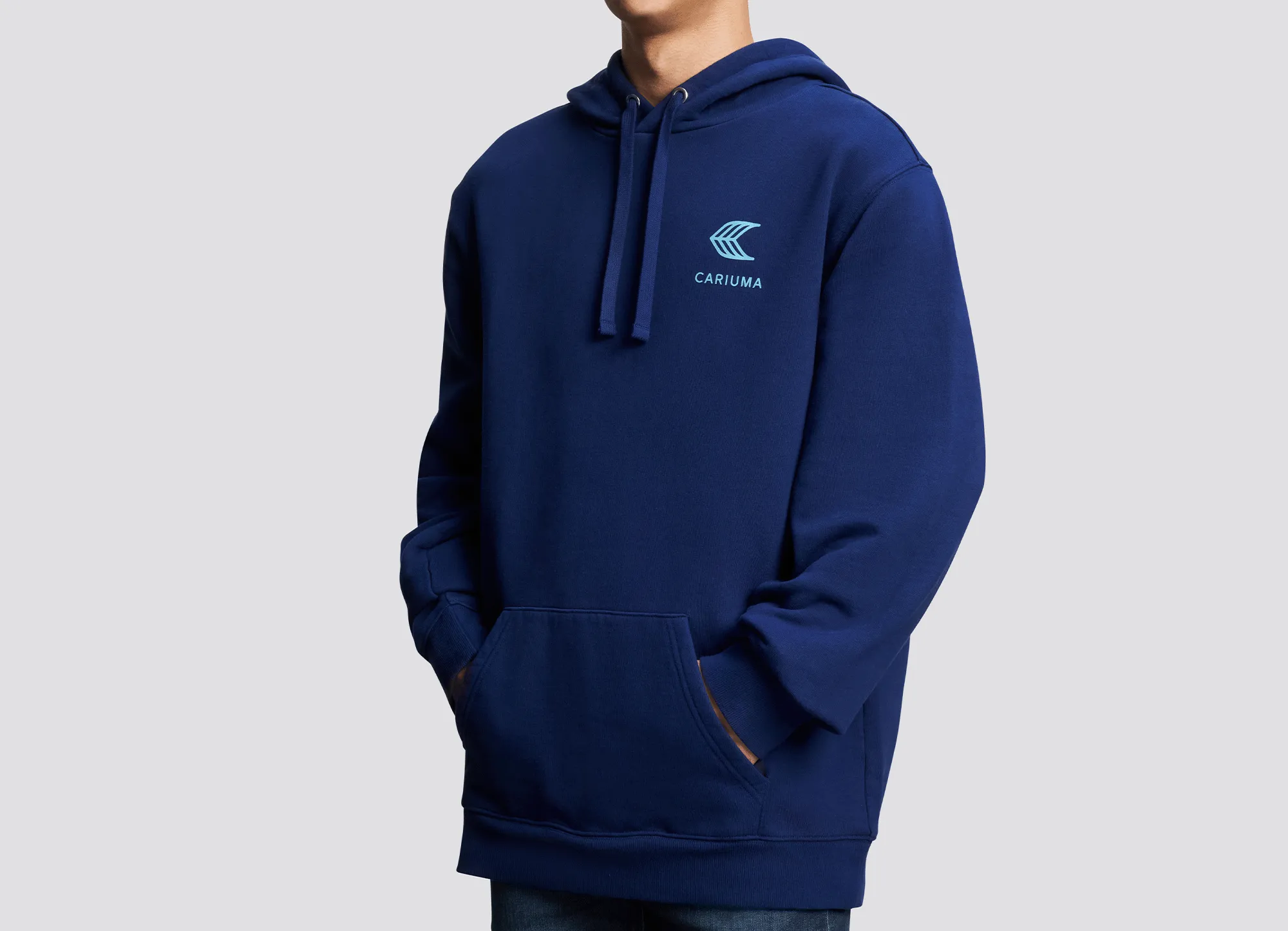 Hoodie Navy with Blue Logo sold by Cariuma product image thumbnail 4
