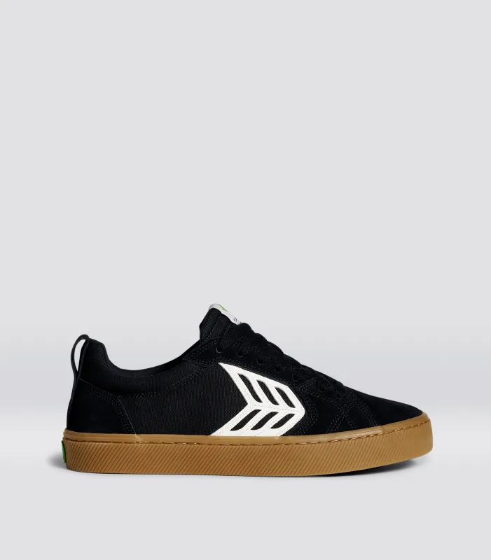 CATIBA PRO Suede and Canvas Gum Black Ivory Logo sold by Cariuma