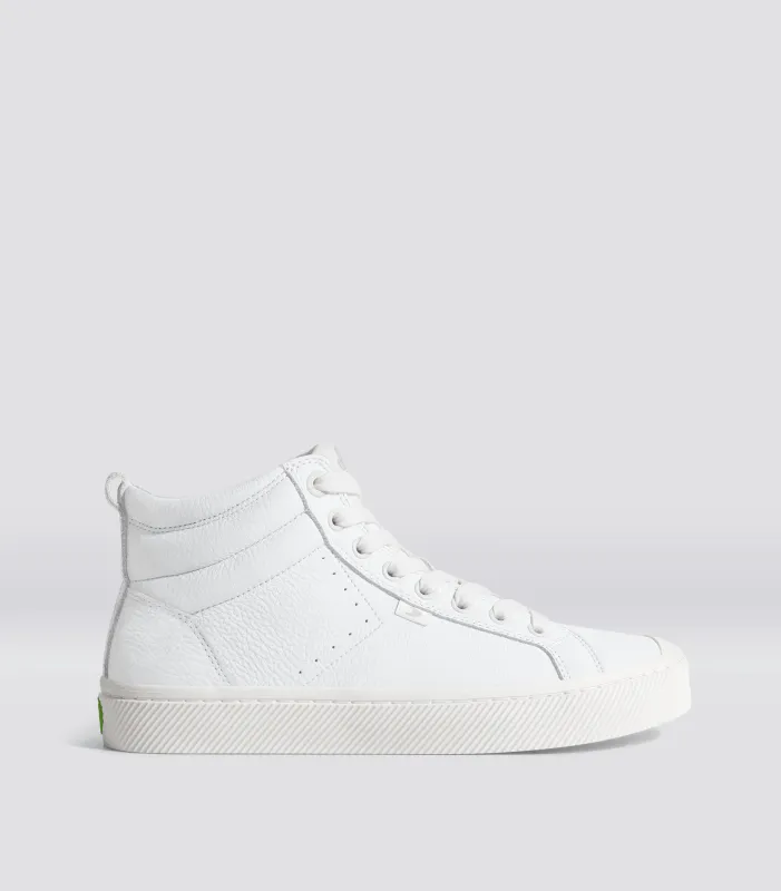 OCA High Pebbled Leather Off-White sold by Cariuma