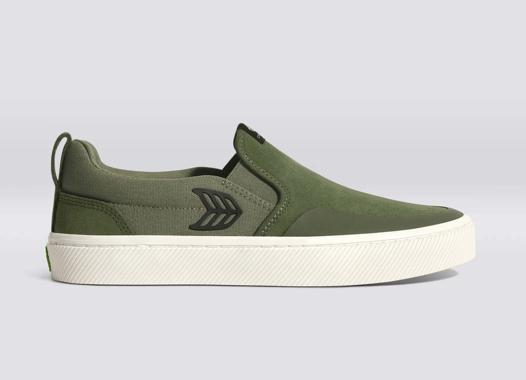 SLIP-ON PRO Bronze Green Suede Deep Lichen Green Canvas Dark Green Logo Sneaker Men sold by Cariuma product image thumbnail 3