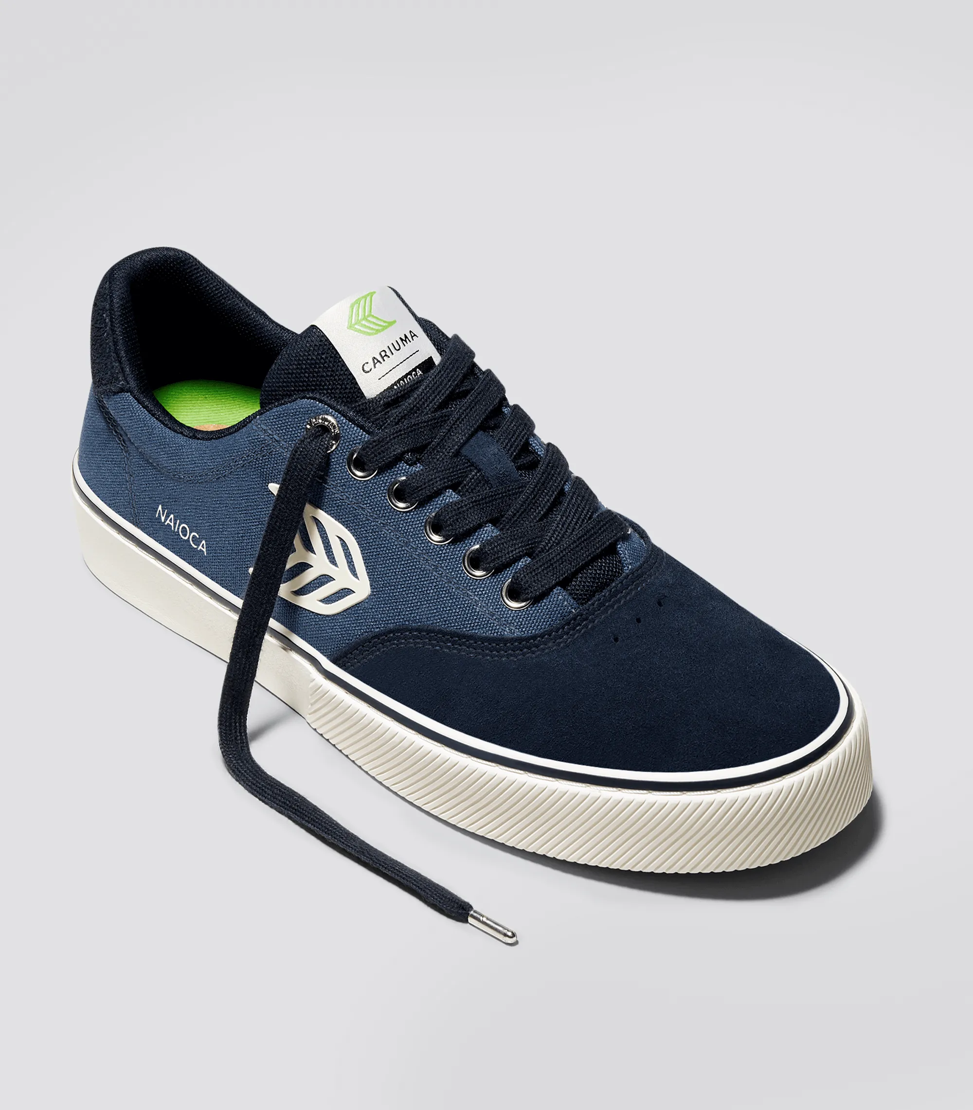 NAIOCA PRO Suede Navy Canvas Shadow Blue Ivory Logo sold by Cariuma product image thumbnail 2