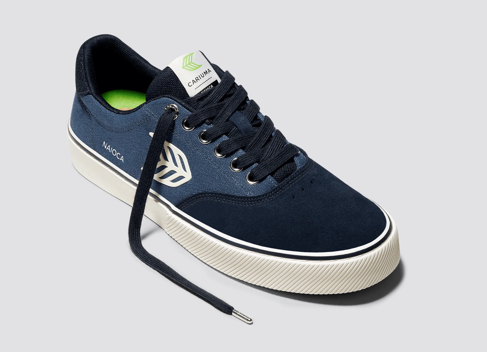 NAIOCA PRO Suede Navy Canvas Shadow Blue Ivory Logo sold by Cariuma product image thumbnail 5