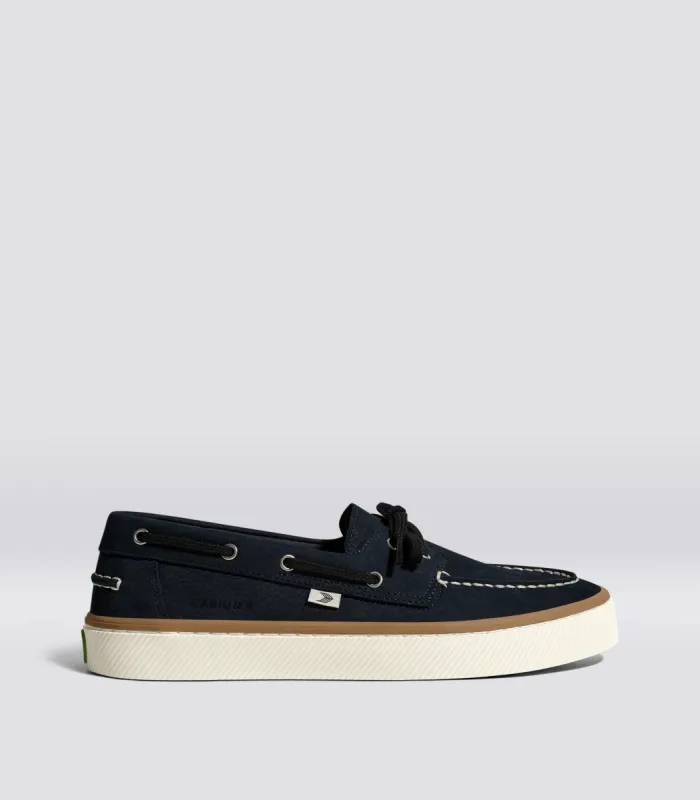 Mare Boat Shoe Navy Nubuck Women sold by Cariuma