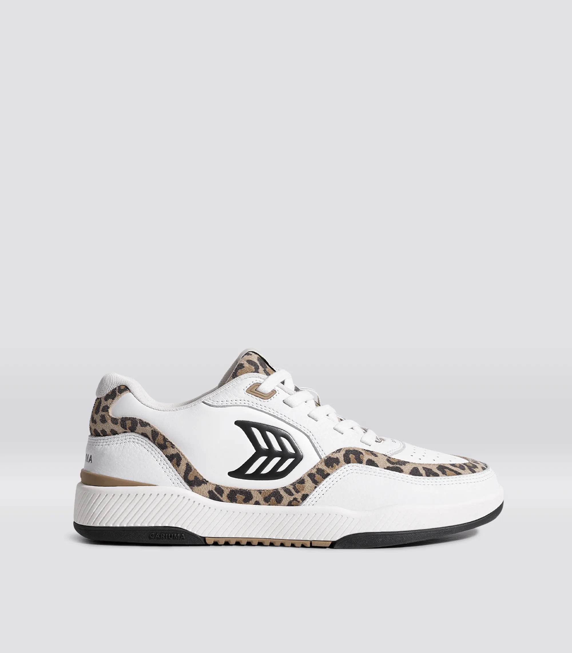 UBA White Leather Leopard Print Suede Black Logo Sneaker Men sold by Cariuma