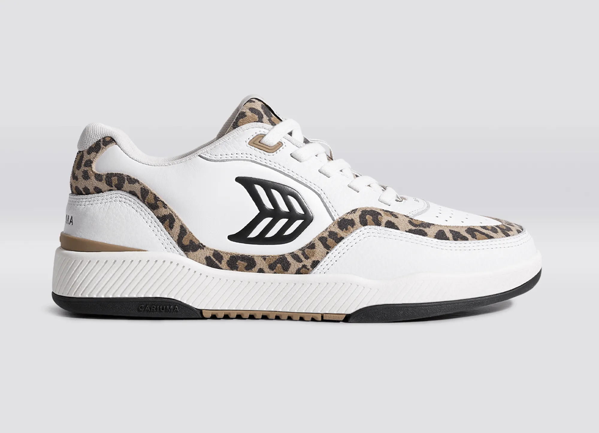 UBA White Leather Leopard Print Suede Black Logo Sneaker Men sold by Cariuma product image thumbnail 3