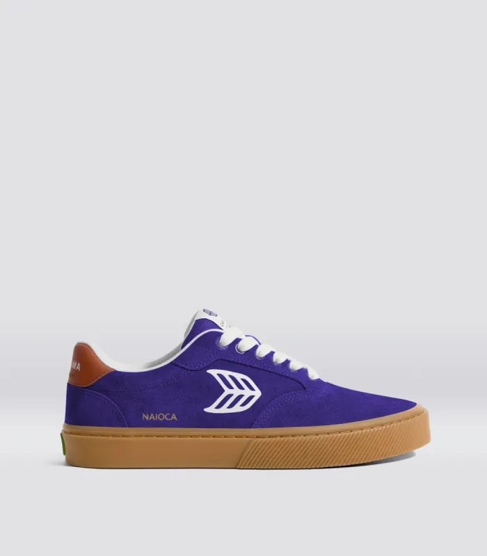 NAIOCA Gum Liberty Purple Suede Off-White Logo Orange Sneaker Men sold by Cariuma