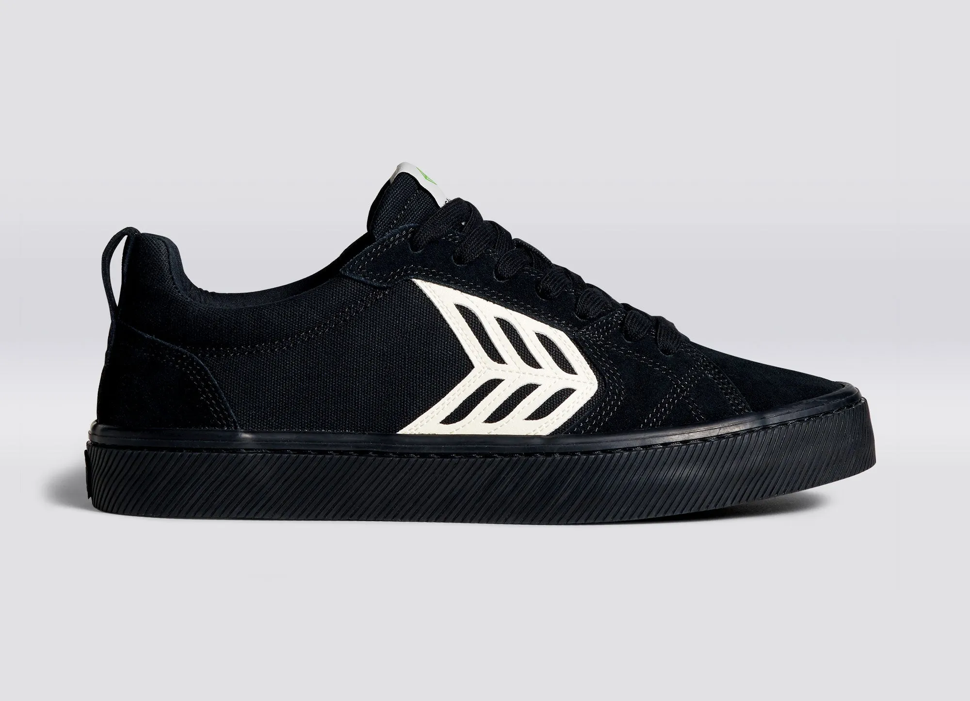 CATIBA PRO Low All Black Suede and Canvas Ivory Logo Sneaker Men sold by Cariuma product image thumbnail 3