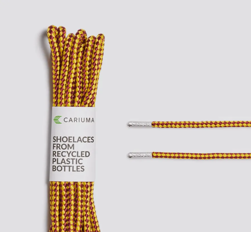 Shoe Lace Classic High Camel and Yellow with H Silver Tip sold by Cariuma